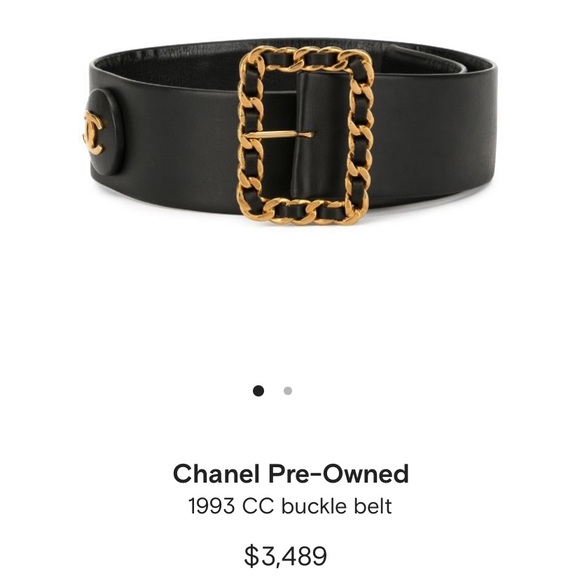 1HR sale! Chanel 24kGP w/black leather chain belt - Picture 7 of 7